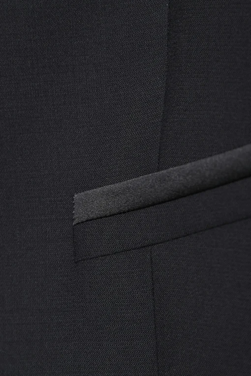 Regular Fit Tuxedo Microstructure Waistcoat