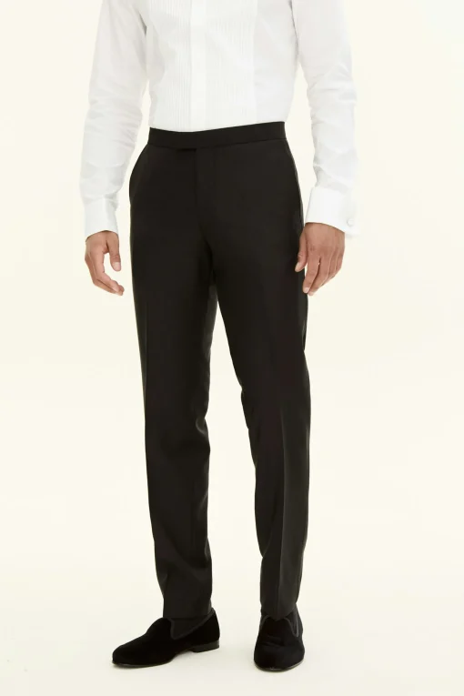 Regular Fit Tuxedo Microstructure Trousers