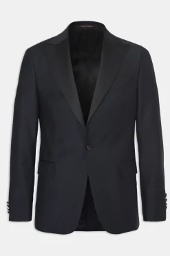 Regular Fit Tuxedo Microstructure Blazer