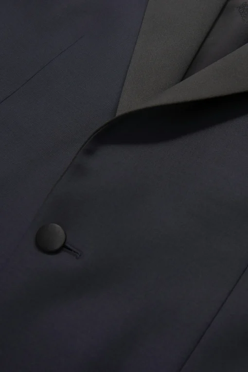 Regular Fit Tuxedo Microstructure Blazer