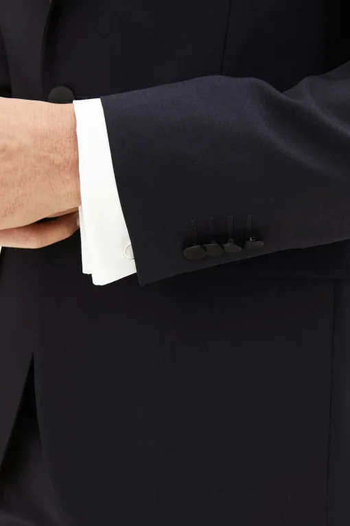 Regular Fit Tuxedo Microstructure Blazer