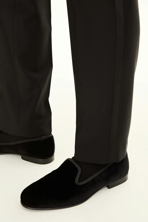 Regular Fit Tuxedo Microstructure Trousers