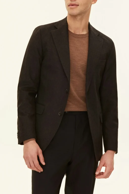 Regular Fit Tweed Herringone Blazer