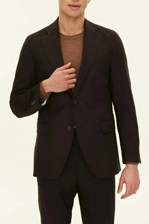 Regular Fit Tweed Herringone Blazer