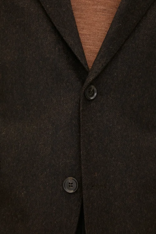 Regular Fit Tweed Herringone Blazer