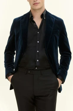 Regular Fit Velvet Blazer