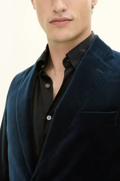 Regular Fit Velvet Blazer