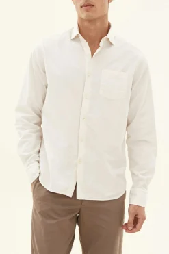 Regular Fit Wide Spread Collar Twill Shirt