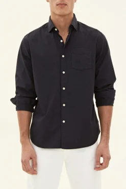 Regular Fit Wide Spread Collar Twill Shirt
