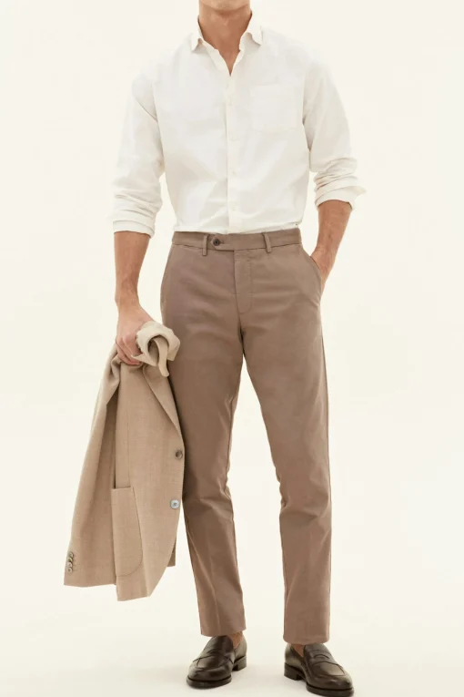 Regular Fit Wide Spread Collar Twill Shirt