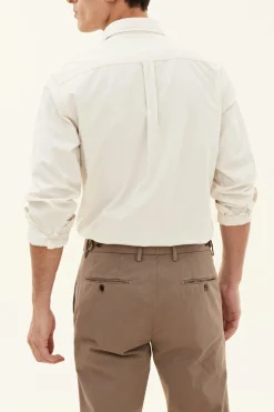 Regular Fit Wide Spread Collar Twill Shirt