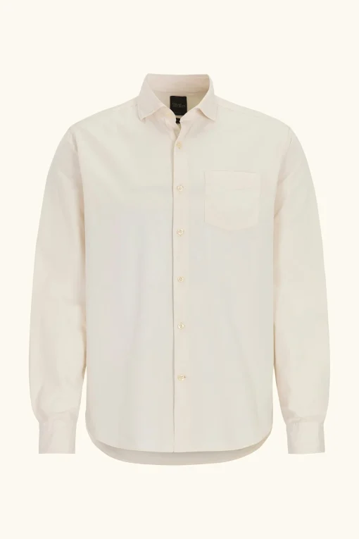 Regular Fit Wide Spread Collar Twill Shirt