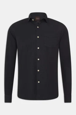Regular Fit Wide Spread Collar Twill Shirt