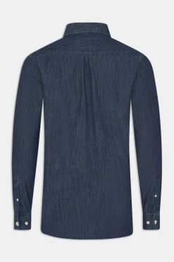 Regular Fit Wide Spread Collar Denim Shirt