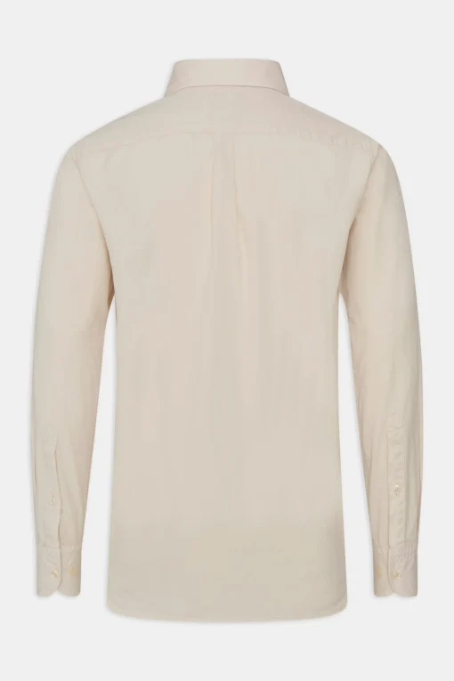Regular Fit Wide Spread Collar Twill Shirt