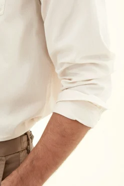 Regular Fit Wide Spread Collar Twill Shirt
