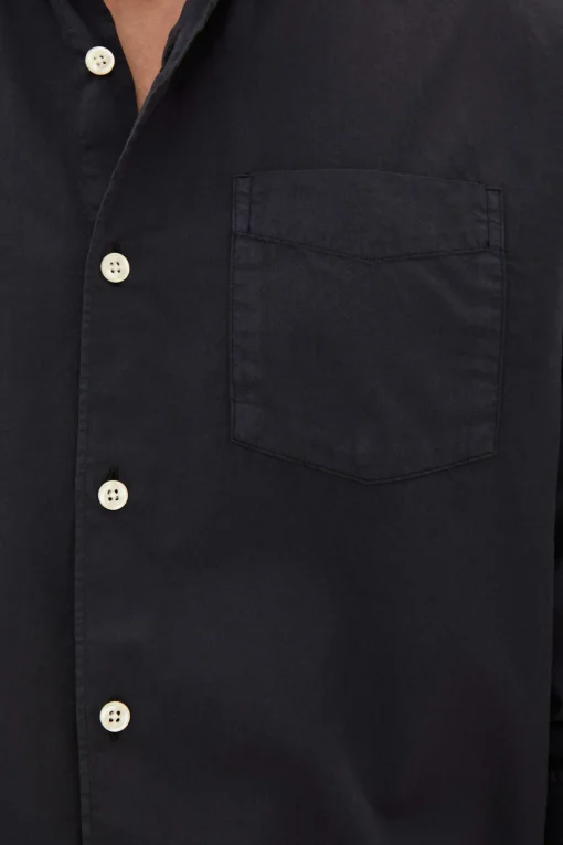 Regular Fit Wide Spread Collar Twill Shirt