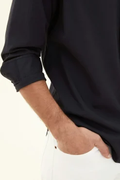 Regular Fit Wide Spread Collar Twill Shirt