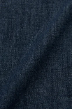 Regular Fit Wide Spread Collar Denim Shirt