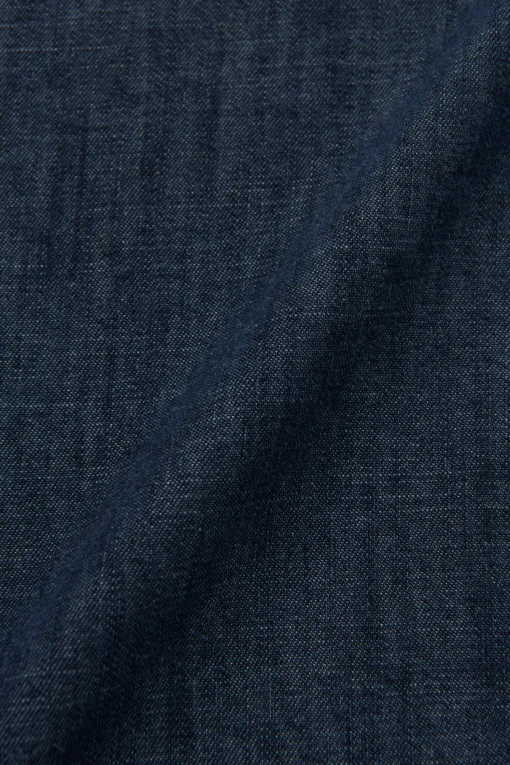 Regular Fit Wide Spread Collar Denim Shirt