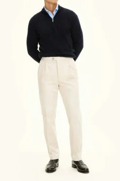 Regular Fit Wool Blend Half Zip Sweater