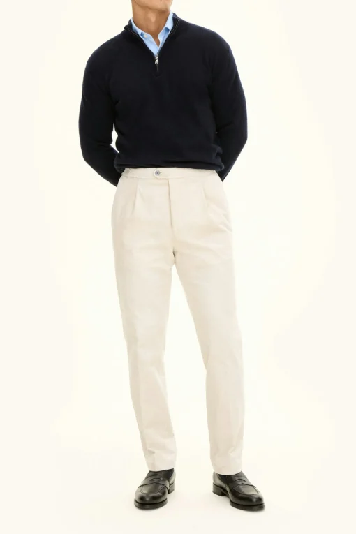 Regular Fit Wool Blend Half Zip Sweater