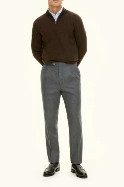 Regular Fit Wool Blend Half Zip Sweater
