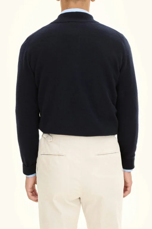 Regular Fit Wool Blend Half Zip Sweater