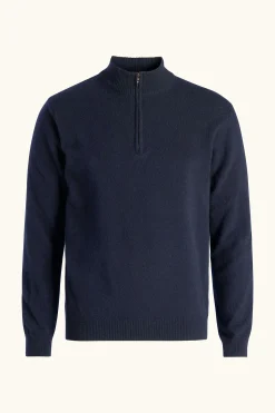 Regular Fit Wool Blend Half Zip Sweater