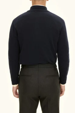 Regular Fit Wool Blend Half Zip Sweater