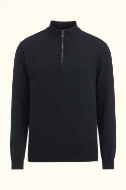 Regular Fit Wool Blend Half Zip Sweater