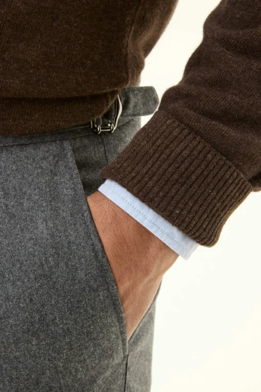 Regular Fit Wool Blend Half Zip Sweater