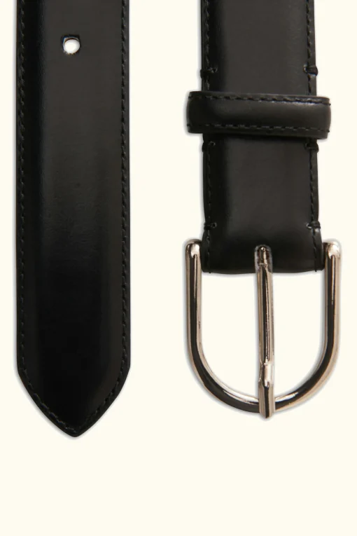 Round Buckle French Bocalf Belt