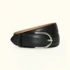 Round Buckle Saffiano Belt