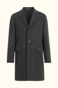 Slim Fit Brushed Wool Coat