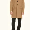 Slim Fit Brushed Wool Coat
