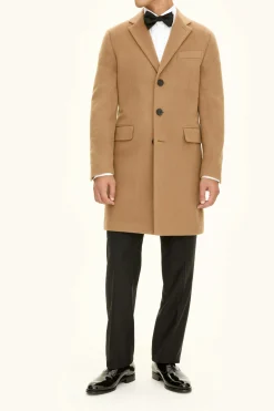 Slim Fit Brushed Wool Coat