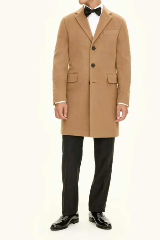 Slim Fit Brushed Wool Coat