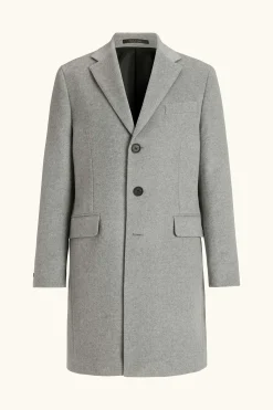 Slim Fit Brushed Wool Coat