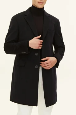 Slim Fit Brushed Wool Coat