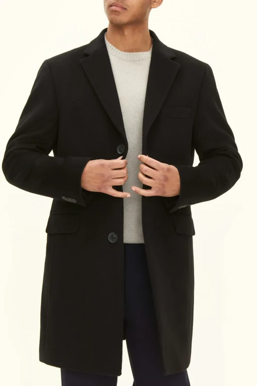 Slim Fit Brushed Wool Coat