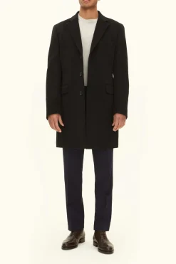 Slim Fit Brushed Wool Coat