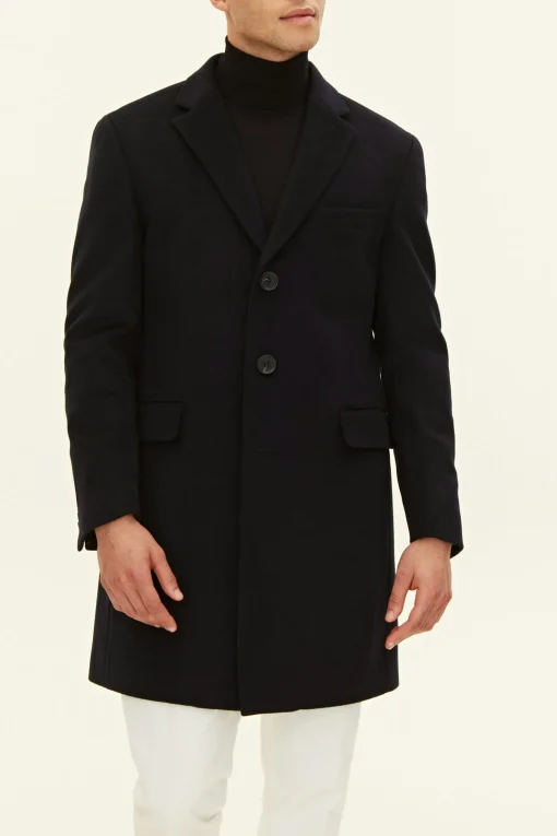 Slim Fit Brushed Wool Coat