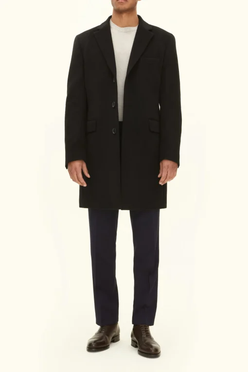 Slim Fit Brushed Wool Coat