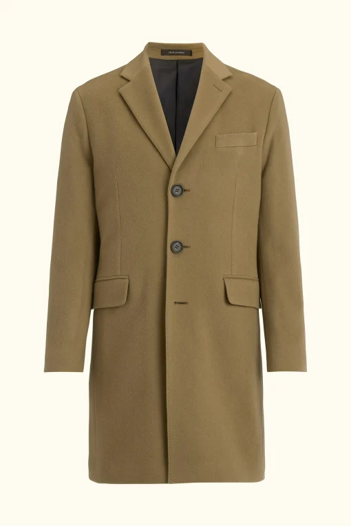 Slim Fit Brushed Wool Coat
