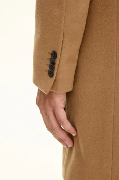Slim Fit Brushed Wool Coat