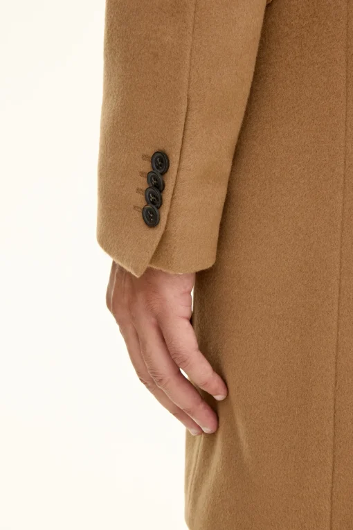 Slim Fit Brushed Wool Coat