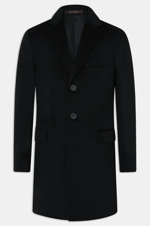 Slim Fit Brushed Wool Coat