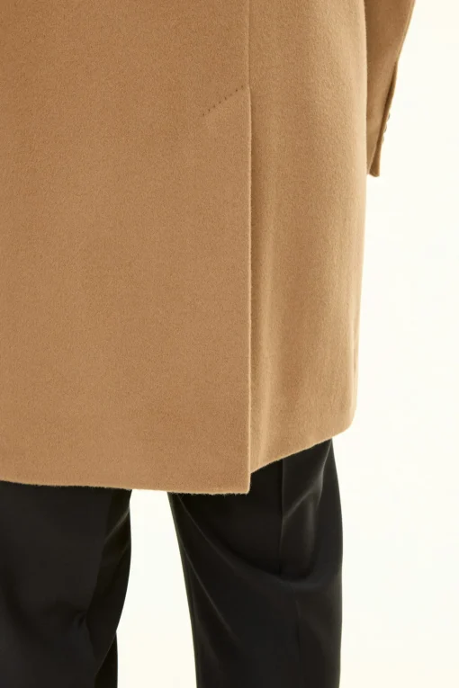 Slim Fit Brushed Wool Coat