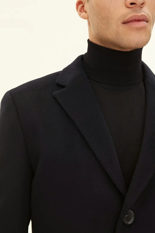 Slim Fit Brushed Wool Coat